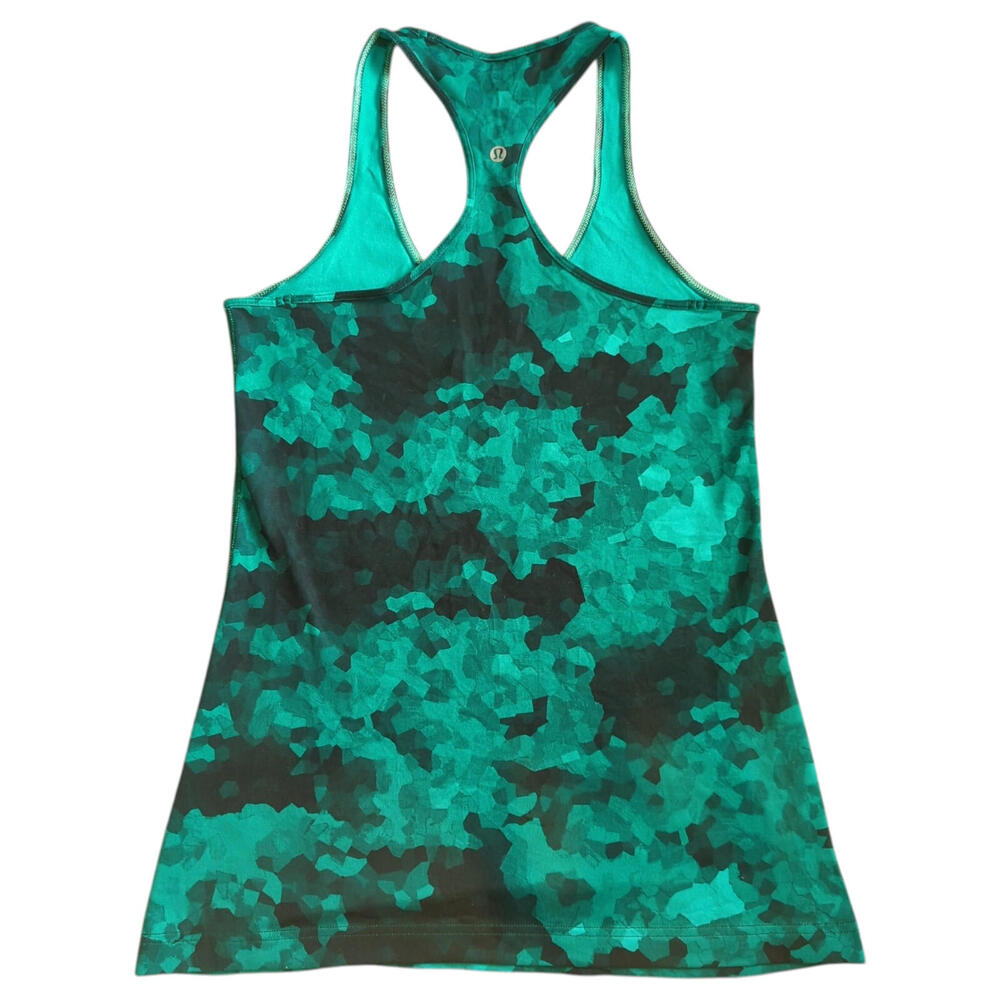 Lululemon Clouded Dreams Cosmic Teal Green Cool Racerback CRB Tank Womens Size 2